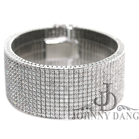 B-0009- 12 Row White Diamond Bracelet