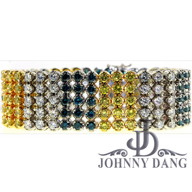 B-0047 - 5 Row 15pt Diamond Bracelet