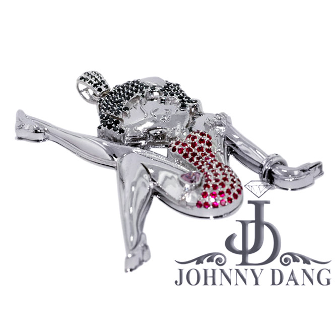 CJ-0003BB - Custom "Betty Boop" Diamond Pendant