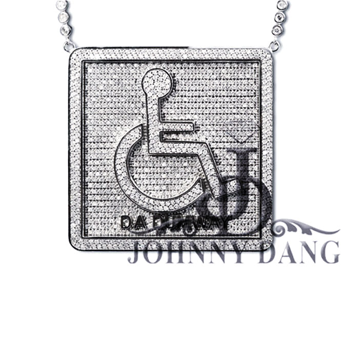 CJ-0006- Diamond Handicap Sign Pendant