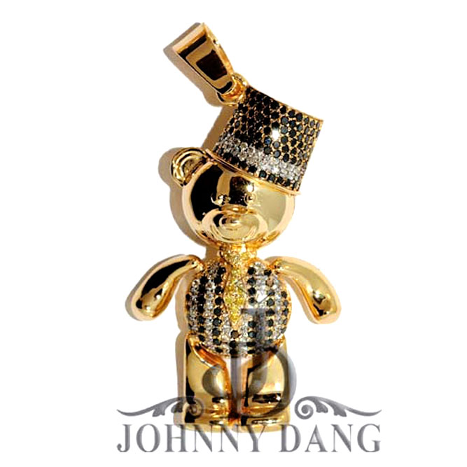 CJ-0014- Custom Teddy Bear Diamond Pendant