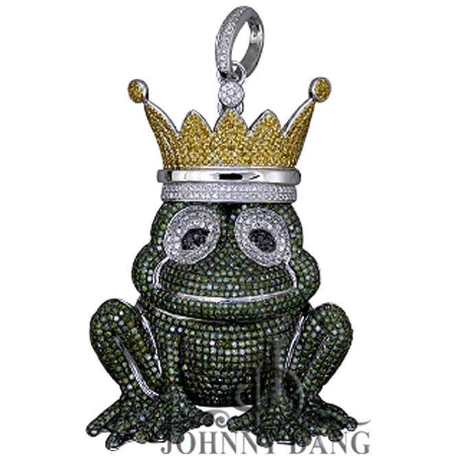 CJ-0048- Custom Diamond Frog Pendant