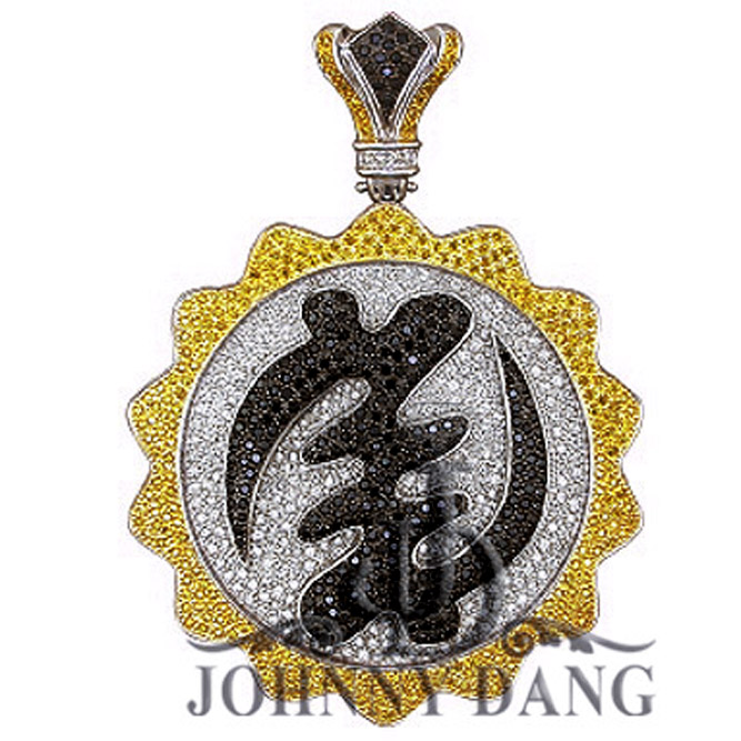 CJ-0057- Custom Diamond Custom Chinese Character Pendant