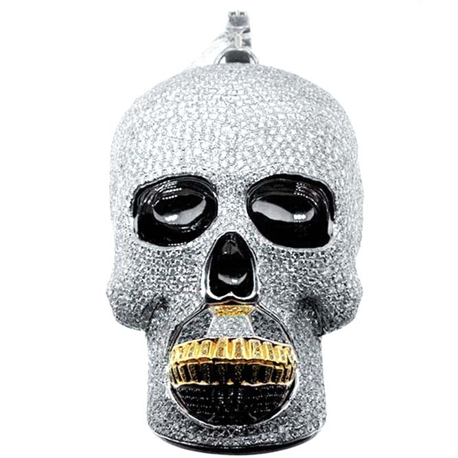 CJ-0092- Custom Diamond Skull Pendant