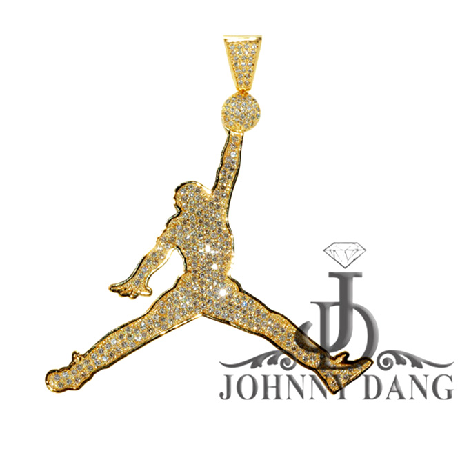 CJ-0449 -Jordan Custom Diamond Charm