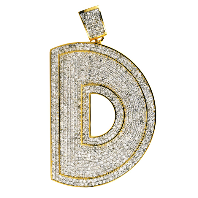 CJ15301-1 Custom Diamond Letter D Pendant