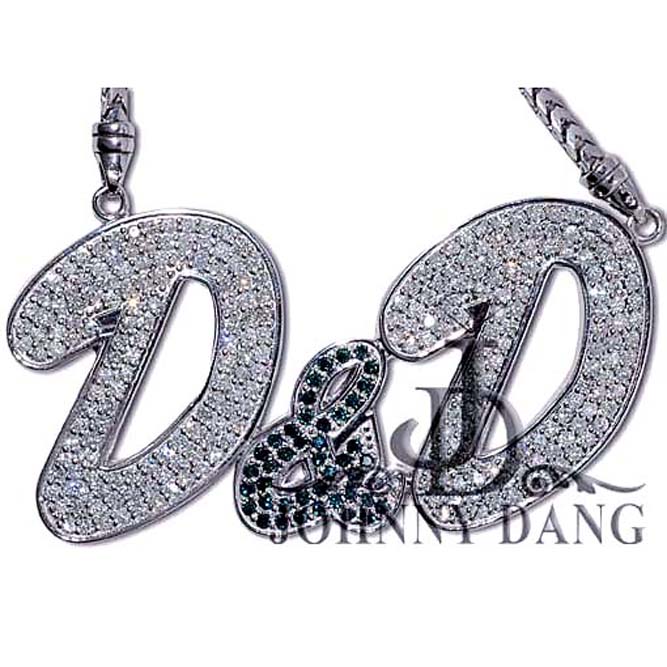 CL-0024- Diamond \'\'D&D\" Pendant