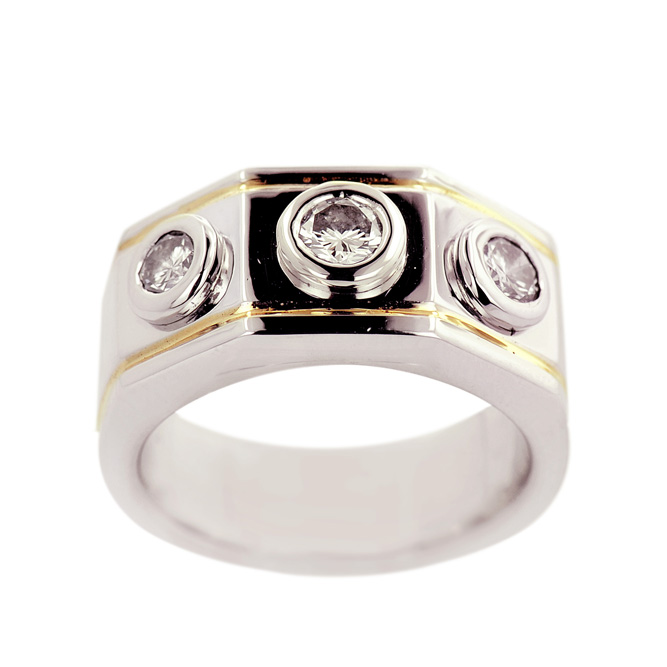 CMR11614-1 Men's Platinum Solitaire Diamond Ring
