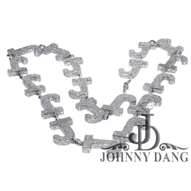 CNY0001 - Custom Diamond Necklace with letter "J"