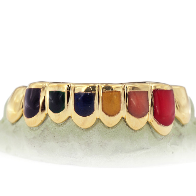 CPG3003 Candy Paint Eight Teeth Grill Six With Enamel