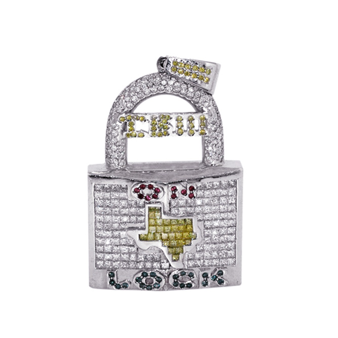 CPY0085 - Custom Diamond Lock Pendant