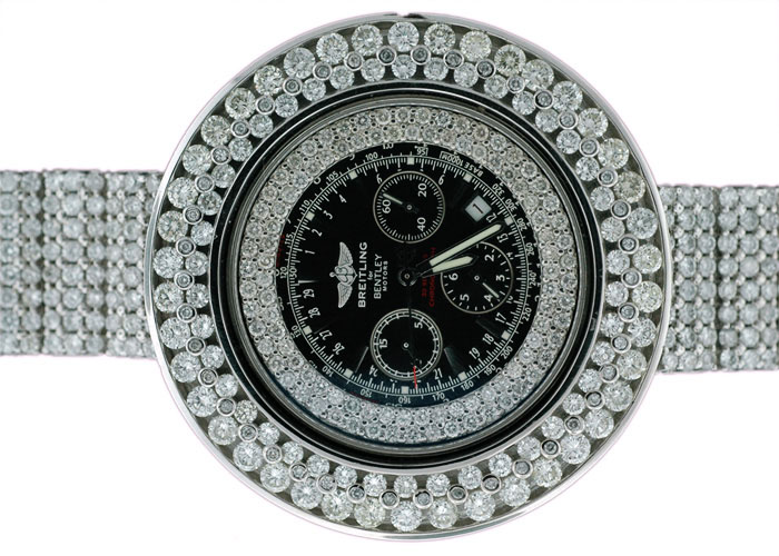 CW-0026 Iced Out Diamond Breitling Watch