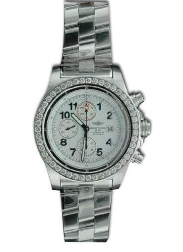CW-0028 Breitling Watch With Diamond Bezel
