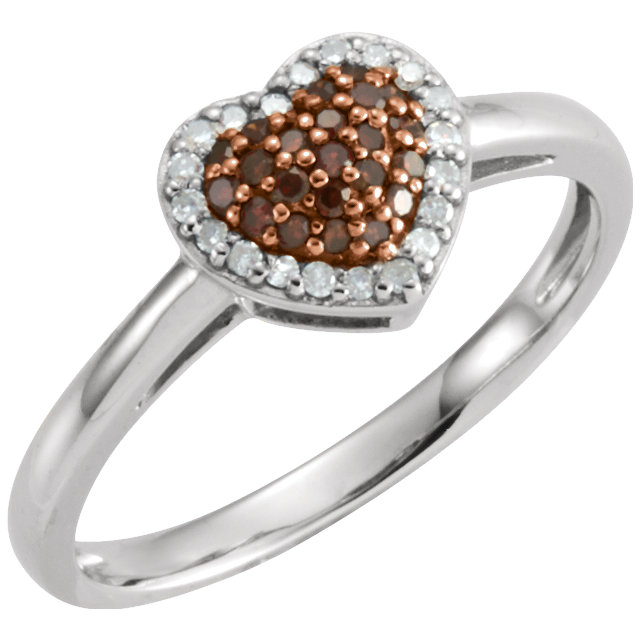 JDSP-651418 Ladies Diamond Heart Ring