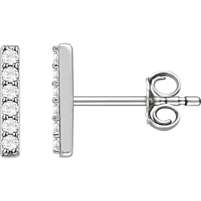 JDSP-651757 Diamond Vertical Bar Earrings
