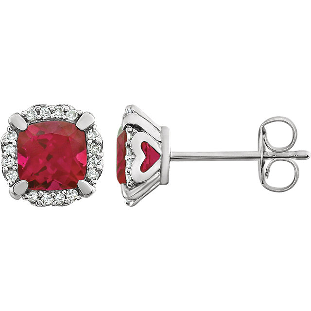 JDSP-651954 Ruby and Diamond Earrings