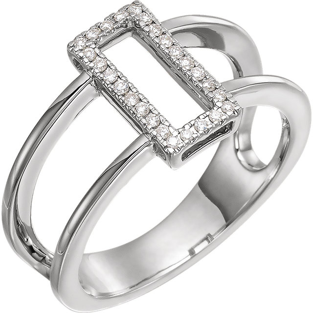 JDSP-652319 Rectangle Geometric Diamond Ring