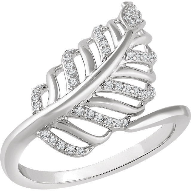 JDSP-652320 Ladies Diamond Leaf Ring