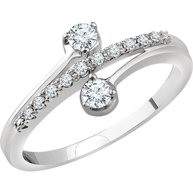 JDSP-652699 Ladies Diamond 2-Stone Ring