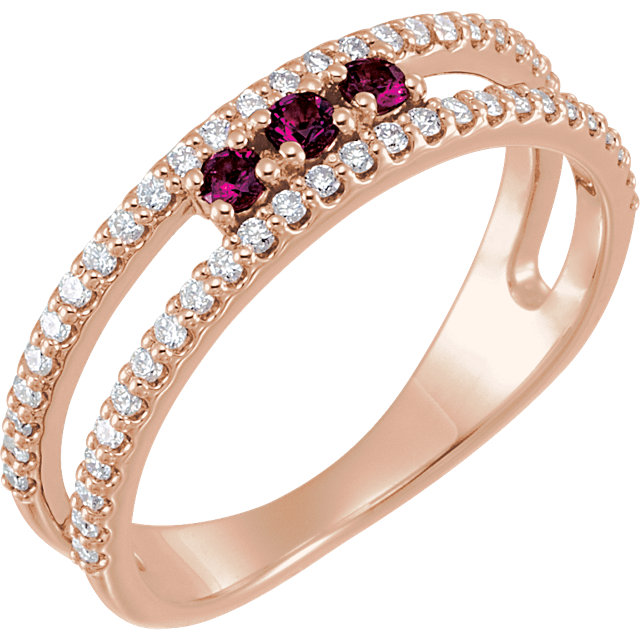 JDSP-71966 Pink Tourmaline Diamond Ring