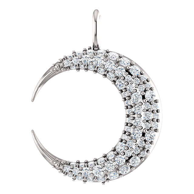 JDSP-86692 Diamond Moon 16"-18" Necklace