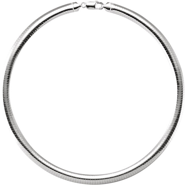 JDSP-CH275 Sterling Silver Domed Omega Chain