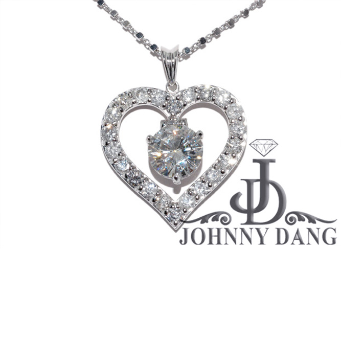 LCJ005 - Ladies Heart Diamond Pendant