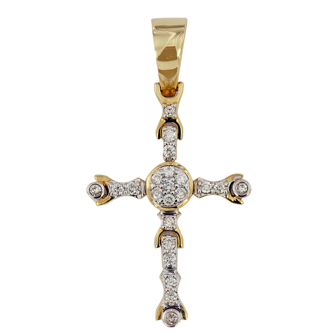 P160331-1 Breakaway Diamond Cross Pendant