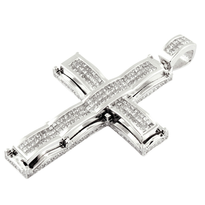 P161129-3 Custom Diamond Cross Pendant