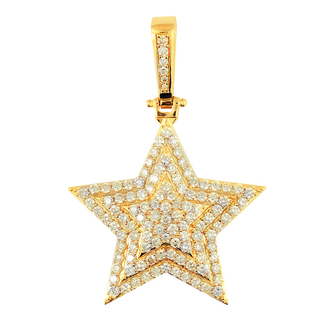 P170207-02 Custom Diamond Star Pendant
