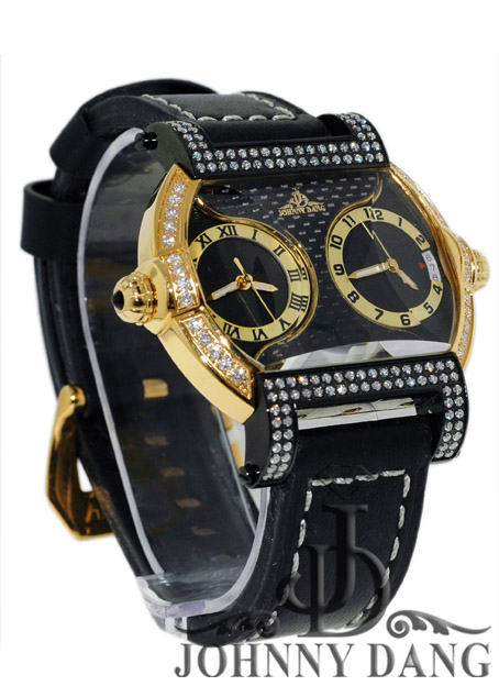 R6 - Johnny Dang Collection Diamond Black & Yellow Watch
