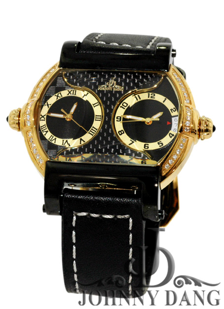 K6 - Johnny Dang Collection Yellow & Black Diamond Watch