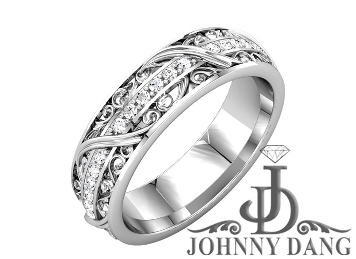 TVJ121972  Sculptural-Inspired Eternity Band