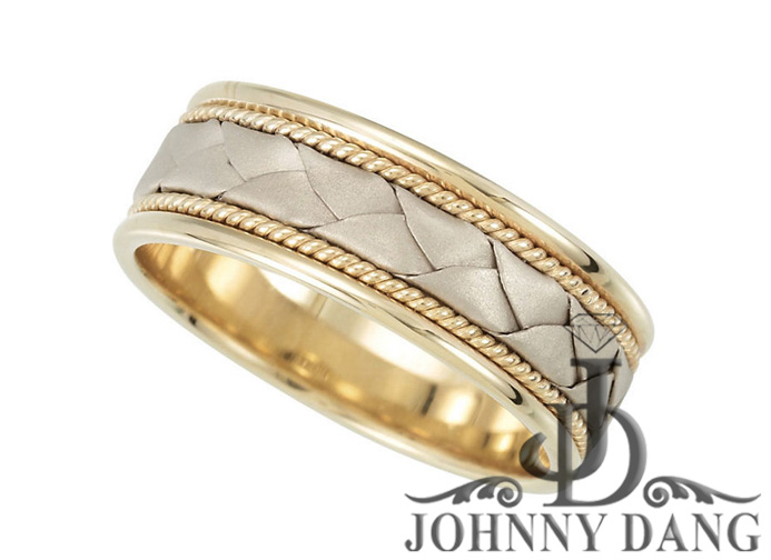 TVJ50985  8mm Woven Comfort Fit Ladies or Gents Wedding Band