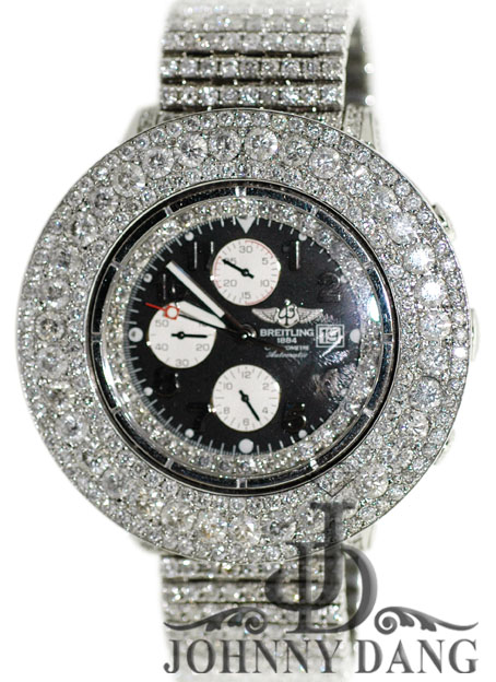 WBRE009 Custom Mens Diamond Breitling Watch