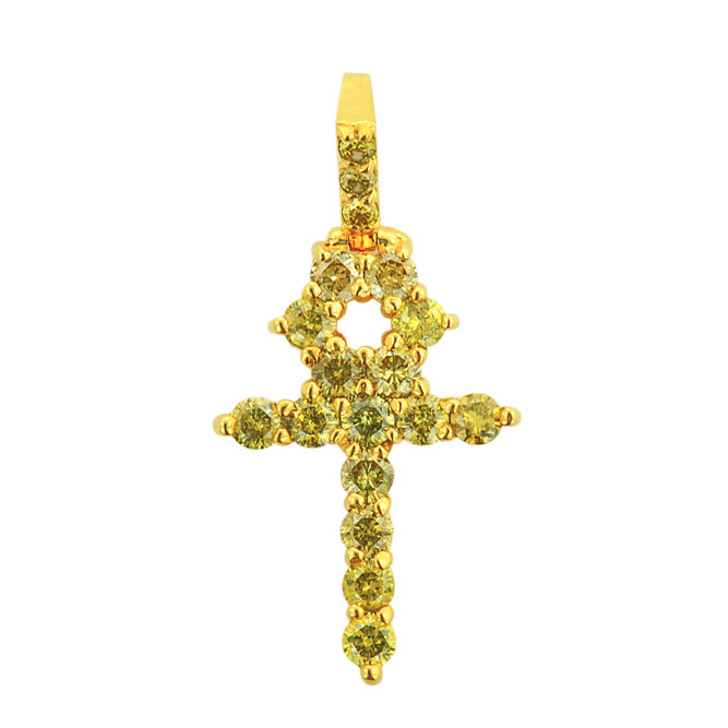P14000204 - Diamond Ankh Pendant