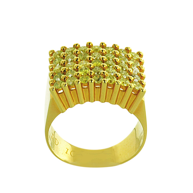 R0478 - Custom Yellow Diamond Ring