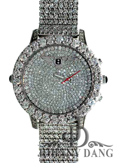 CW-0051 Iced Out Diamond Dial Breitling Watch