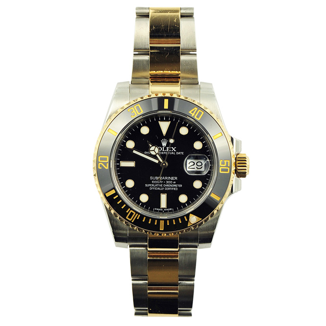 R160411-5 Rolex Submariner Two Tone Watch Model 116613