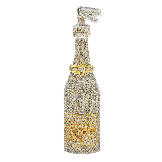 RBP001 Custom Multi-Color Diamond Rich Champagne Bottle