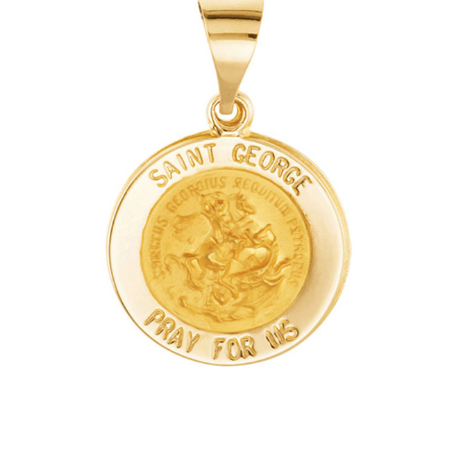 TVJR45335 - Hollow Round St. George Medal