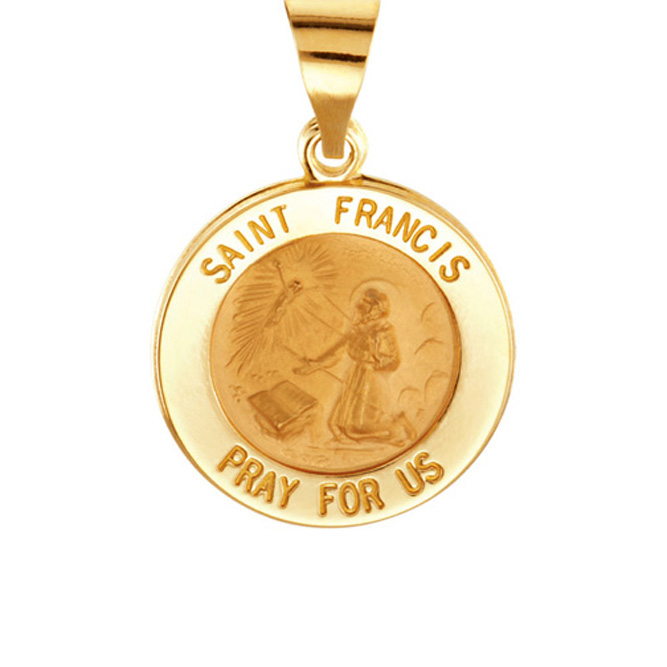 TVJR45338 - Hollow Round St. Francis Metal