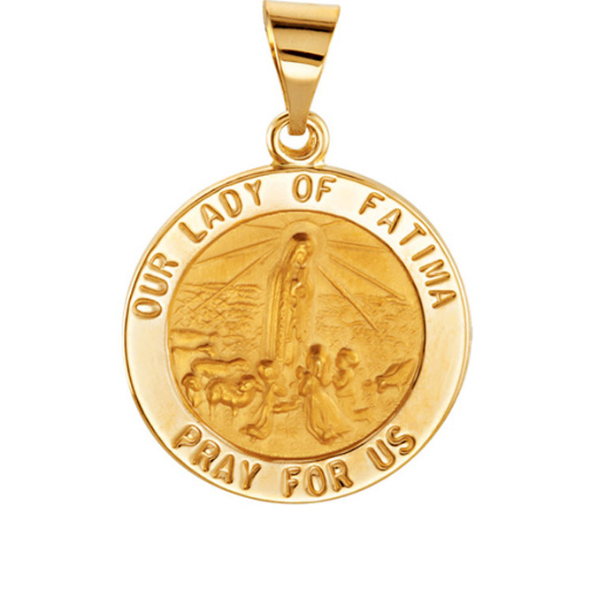 TVJR45339 - Hollow Oval Our Lady of Fatima Medal