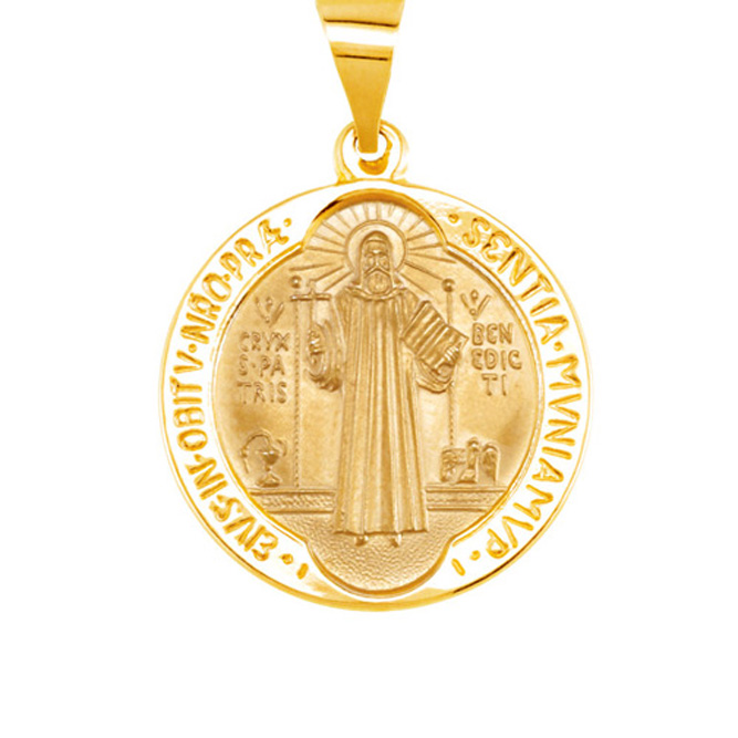 TVJR45347 - Hollow Round St. Benedict Medal