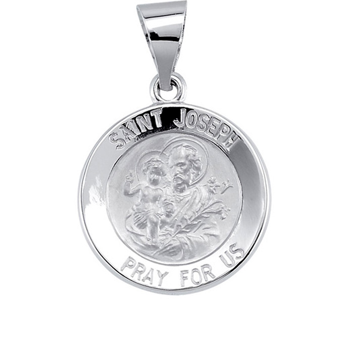 TVJR45357 - Hollow Round St. Joseph Medal