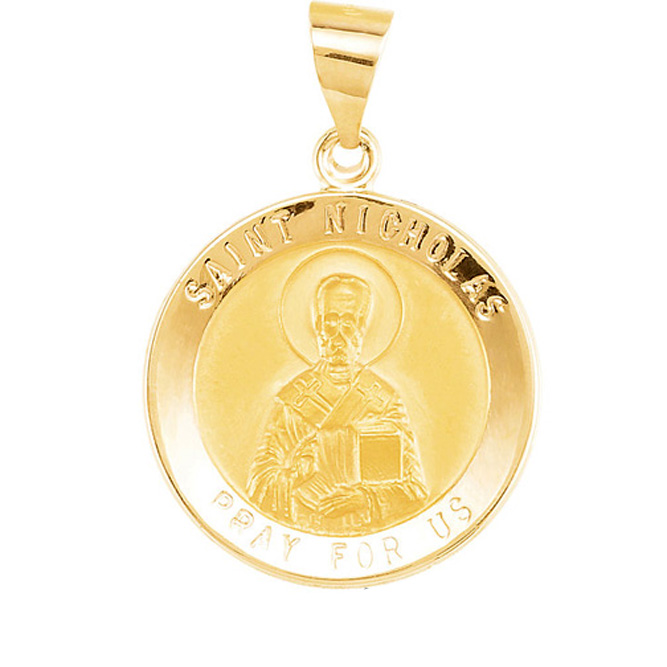 TVJR45363 - Hollow Round St. Nicholas Medal
