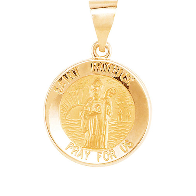 TVJR45365 - Hollow Round St. Patrick Medal