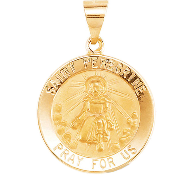TVJR45369 - Hollow Round St. Peregrine Medal