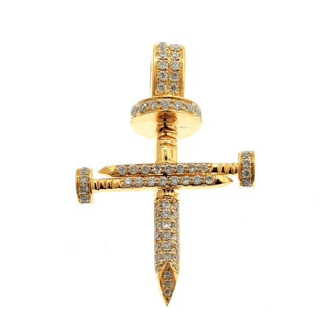 P150722-7 Custom Diamond Cross Pendant