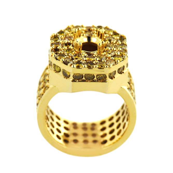 CRY11514-3 10K Yellow Gold Diamond Ring NO CTR
